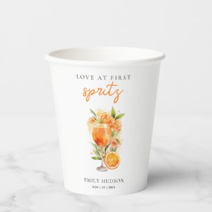 Love at First Spritz Bridal Shower Paper Cups