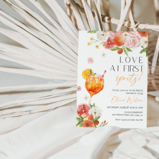 "Love at First Spritz!" Bridal Shower Party Invitation