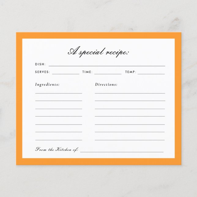 Love at First Spritz Bridal Shower Recipe Card (Front)