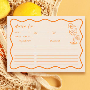 Love at First Spritz Bridal Shower Recipe Card