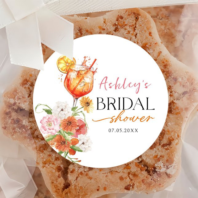 Love at First Spritz Bridal Shower Sticker (Creator Uploaded)