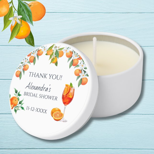 Love at First Spritz Bridal Shower Thank You Mini Candle Favors (Creator Uploaded)