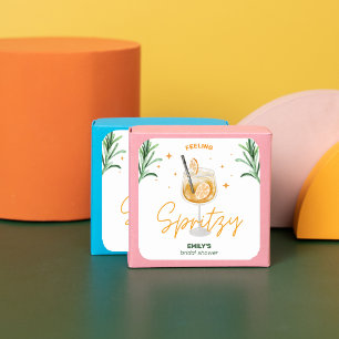 Love at First Spritz Bridal Shower Watercolor Cute Square Sticker