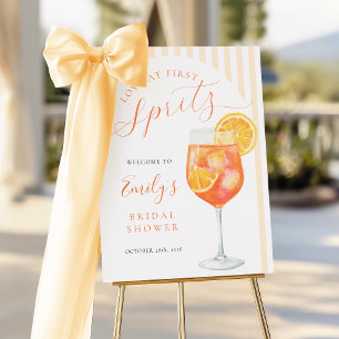 Love at First Spritz Bridal Shower Welcome Sign