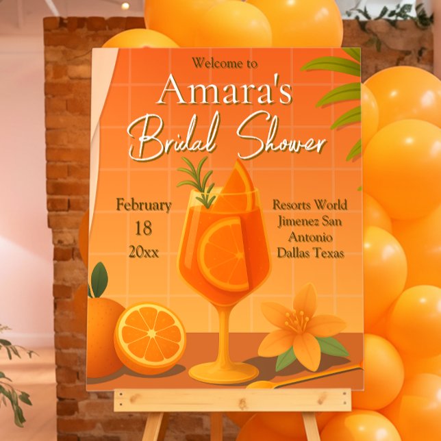 Love at first Spritz Bridal Shower Welcome Sign (Love at first Spritz Bridal Shower Welcome Sign)