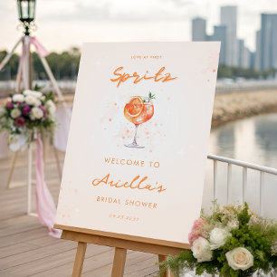 Love at First Spritz Bridal Shower Welcome Sign 