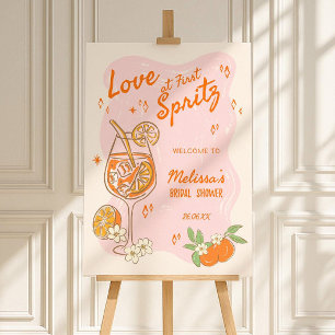Love at First Spritz Bridal Shower Welcome Sign