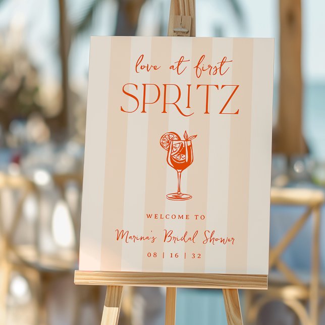 Love at First Spritz Bridal Shower Welcome Sign (Creator Uploaded)