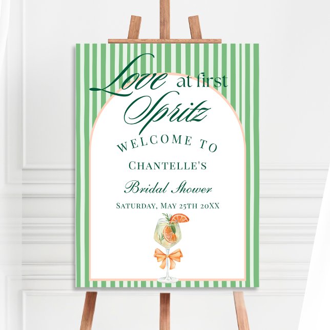Love At First Spritz Bridal Shower Welcome Sign (Creator Uploaded)