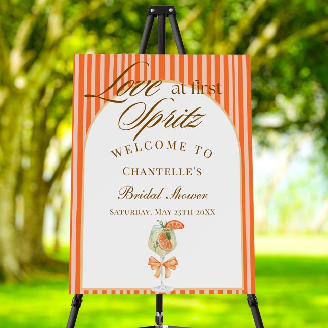 Love At First Spritz Bridal Shower Welcome Sign (Creator Uploaded)