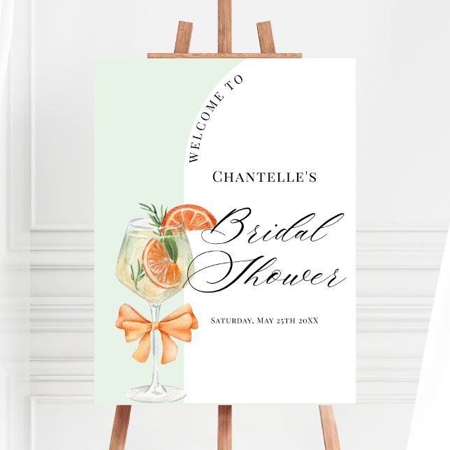 Love At First Spritz Bridal Shower Welcome Sign (Creator Uploaded)