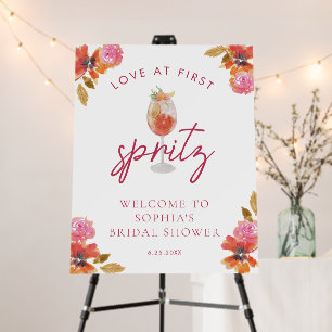 Love at First Spritz Bridal Shower Welcome Sign