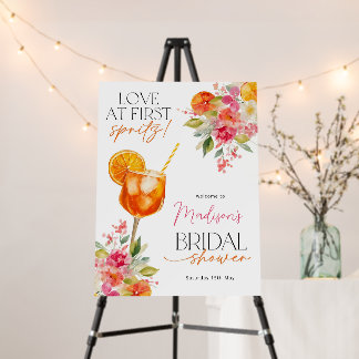 Love at First Spritz Bridal Shower Welcome Sign