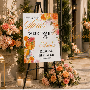 Love at First Spritz Bridal Shower Welcome Signs
