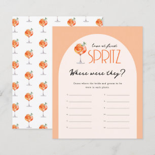 Love at First Spritz Bridal Where were They Game