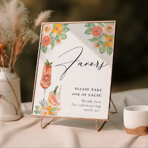 Love at First Spritz Bright Cocktail Favors Poster