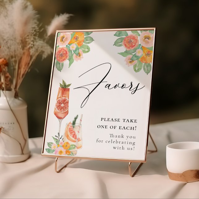 Love at First Spritz Bright Cocktail Favors Poster (Creator Uploaded)