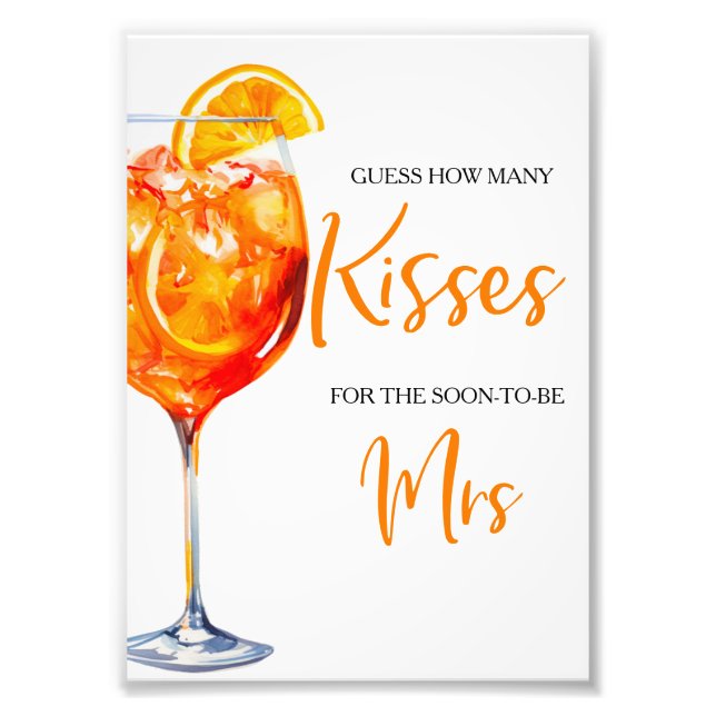 Love at First Spritz Citrus Floral Bridal Shower Photo Print (Front)