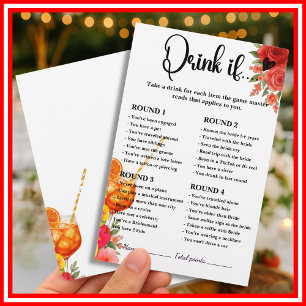 Love at First Spritz Drink If Bridal Shower Game