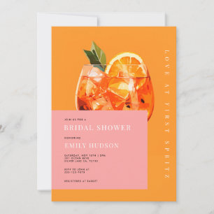 Love at First Spritz Modern Bridal Shower Invitation