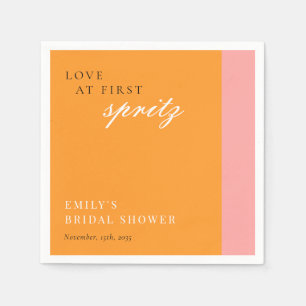 Love at First Spritz Modern Bridal Shower Napkins