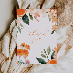 Love at First Spritz Modern Bridal Shower Thank You Card