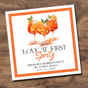 Love at First Spritz Modern Citrus Bridal Shower Napkins