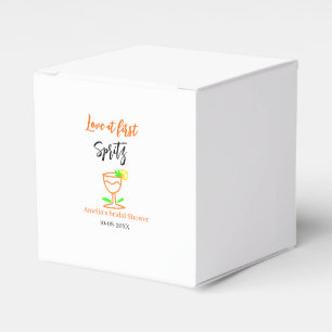 Love at first spritz orange black bridal shower gl favor boxes