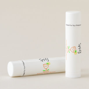 Love at first spritz orange black bridal shower gl lip balm