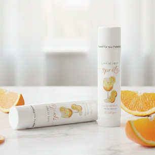 Love at First Spritz Orange Bridal Shower Lip Balm