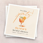 Love at First Spritz Orange Bridal Shower Napkins<br><div class="desc">Add a refreshing touch to your celebration with our Love at First Spritz Orange Bridal Shower Napkins. Featuring vibrant orange hues and spritz-inspired designs, these napkins perfectly complement your festive theme. Soft, durable, and highly absorbent, they’re ideal for serving cocktails, desserts, or snacks while enhancing your decor. Both stylish and...</div>