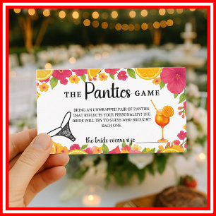 Love at First Spritz Panties Game Bridal Shower Enclosure Card