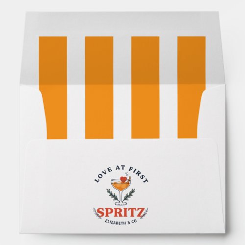 Love at First Spritz Preppy Bridal Shower Envelope