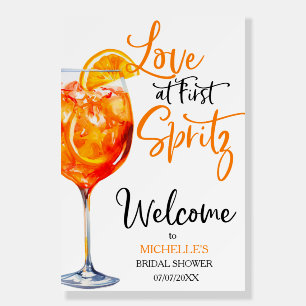 Love at First Spritz Summer Cocktail Bridal Shower Foam Board