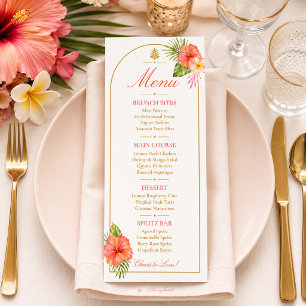 Love at First Spritz Tropical Menu Card