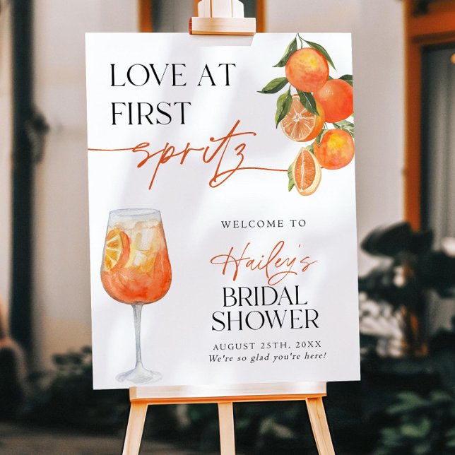 Love at First Spritz Welcome Sign, Wedding Welcome Foam Board (Creator Uploaded)