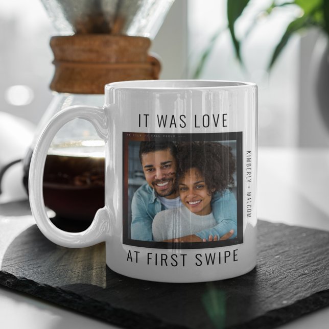 Love at First Swipe Online Couple Valentine Mug (Creator Uploaded)