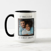 Love at First Swipe Online Couple Valentine Mug (Left)