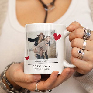 Love at First Swipe Photo Mug Gift