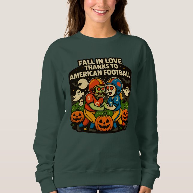 Love at First Tackle: A Halloween Football Romance Sweatshirt (Front)