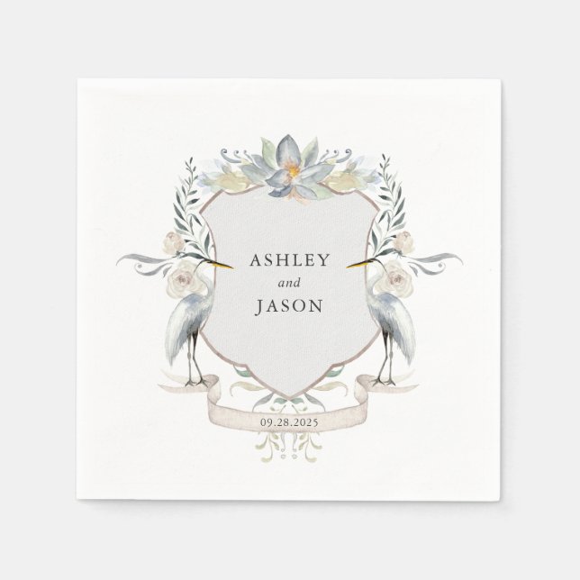 Love at the Lake Wedding or Engagement Napkins (Front)