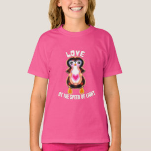 Love at the Speed of Light Penguin Gift T-Shirt