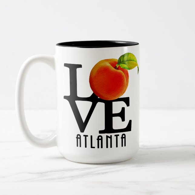 LOVE Atlanta Georgia 15oz Two-Tone Coffee Mug (Left)