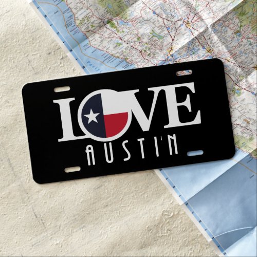 LOVE Austin Texas License Plate