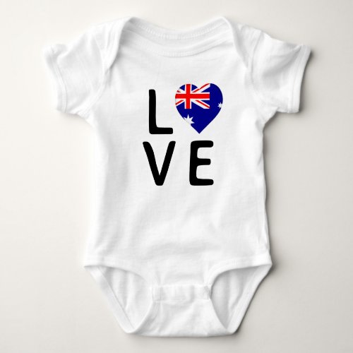 Love _ Australia Flag Baby Bodysuit