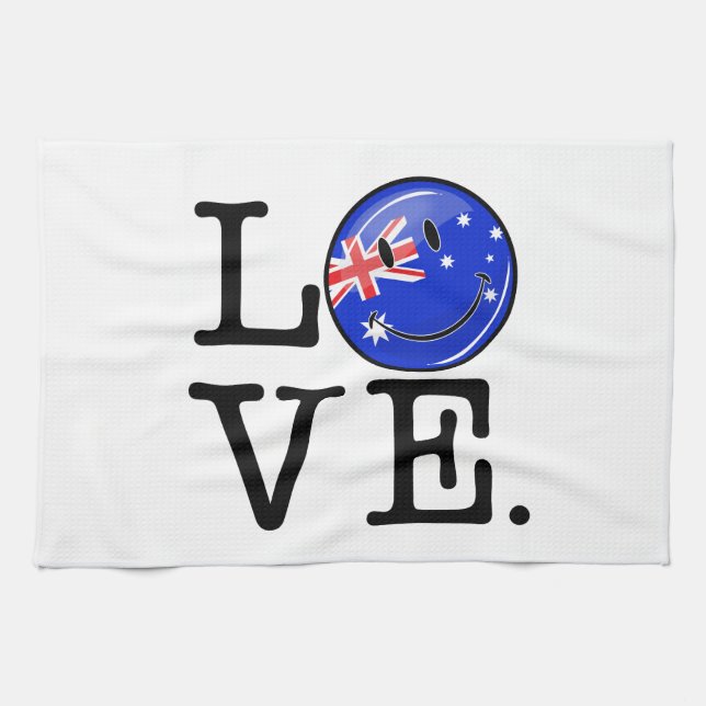 Love Australia | Smiling Flag Towel (Horizontal)
