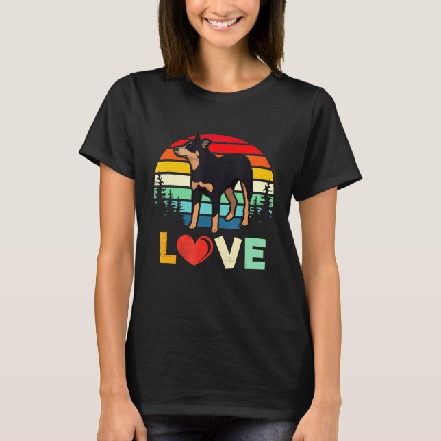 Love Australian Cattle Dog Red Blue Heeler Mom T-Shirt (Front)