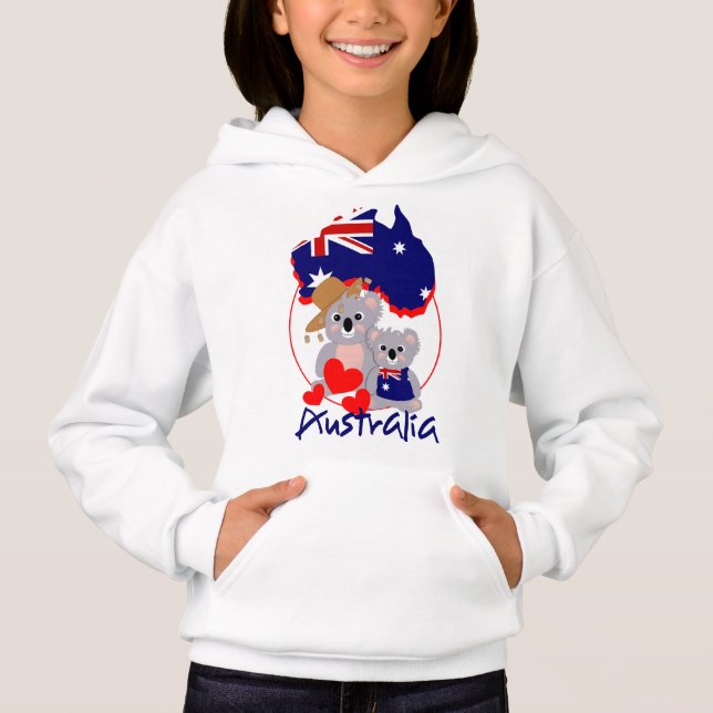 Love Australian koala Bears Super Cute Graphic Hoodie (Front)