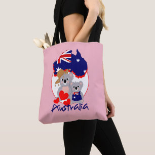 Love Australian koala Bears Super Cute Graphic Tote Bag