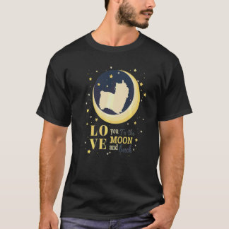 Love Australian Silky Terrier Dog To The Moon T-Shirt